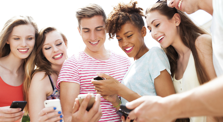 Teen searching best acne treatment app