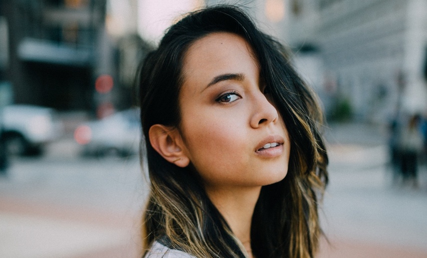 Girl with comedones