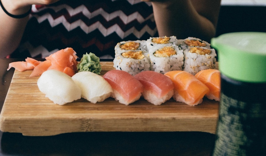 sushi causing pimples around the mouth