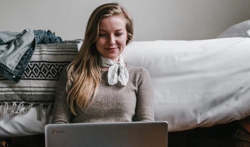 woman with post acne signs